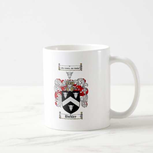 BUCKLEY FAMILIENWAPPEN - BUCKLEY WAPPEN KAFFEETASSE (Rechts)