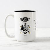 Buckley Familienwappen, Übersetzung und Bedeutung Zweifarbige Tasse (Links)