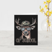 Bucklige 100 Tage Schul-Hirschstudenten Jungen Mäd Karte (Gelbe Blume)