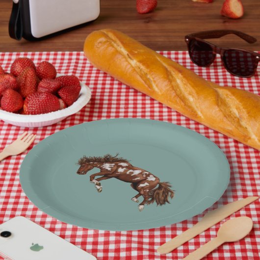 Buckmalerei Pappteller (Picknick)