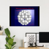 Buckminsterfullerene Molecule (Druck) Poster (Heimbüro)