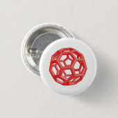 Buckminsterfullerene Molekül (rot) Button (Vorne & Hinten)