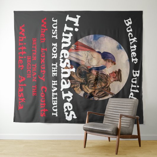 Buckner Gebäude Timeshares Whittier Alaska Wandteppich (Beispiel (Horizontal))