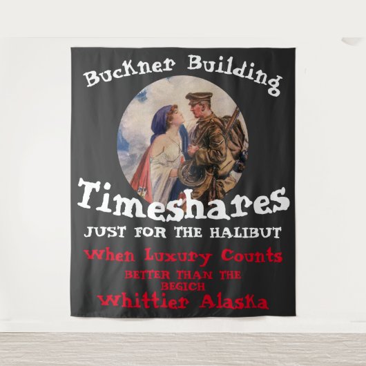 Buckner Gebäude Timeshares Whittier Alaska Wandteppich (Vorderseite)