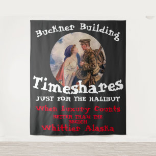 Buckner Gebäude Timeshares Whittier Alaska Wandteppich