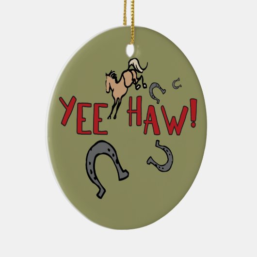 Buckpferd Keramik Ornament (Rechts)