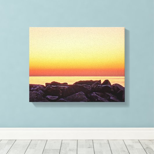 Buckroe Beach Sunrise Canvas Print Leinwanddruck (Insitu (Holzboden))