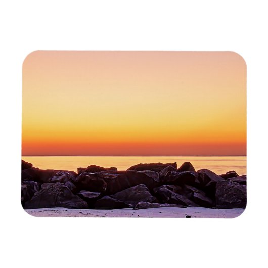 Buckroe Beach Sunrise Flexibles Foto Magnet (Horizontal)