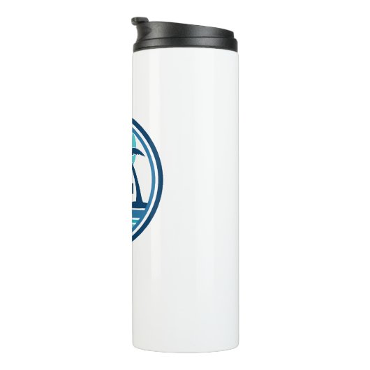 Buckroe Beach Virginia Palm Tree Birds Thermosbecher (Nach rechts gedreht)