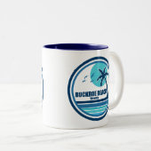 Buckroe Beach Virginia Palm Tree Birds Zweifarbige Tasse (VorderseiteRechts)
