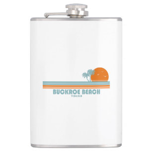 Buckroe Beach Virginia Sonnenpalmen Flachmann