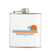 Buckroe Beach Virginia Sun Palm Trees Flachmann (Vorderseite)