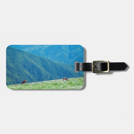 Bucks an den Bergen Gepäckanhänger (Vorderseite horizontal)