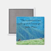 Bucks an den Bergen Magnet (Vorderseite/Rückseite)