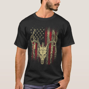 Bucks Antler und Schädel auf einer amerikanischen  T-Shirt
