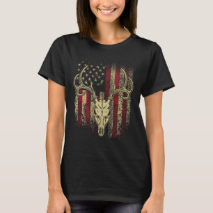 Bucks Antler und Schädel auf einer amerikanischen T-Shirt