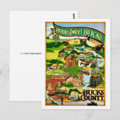 Bucks County PA Postkarte (Vorne/Hinten)
