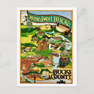 Bucks County PA Postkarte