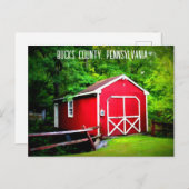 Bucks Landkreis Pennsylvania Postkarte (Vorne/Hinten)