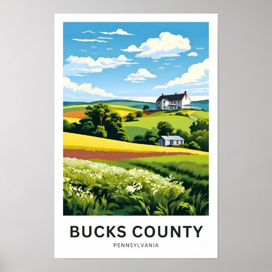 Bucks Landkreis Pennsylvania Travel Print Poster (Vorne)