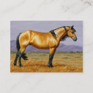 Bucksin Wild Horse Mustang Stallion Visitenkarte