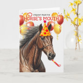 Buckskin American Quarter Horse Funny Birthday Karte (Gelbe Blume)