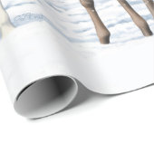 Buckskin Appaloosa Pferde im Schnee Geschenkpapier (Rolleneckpunkt)