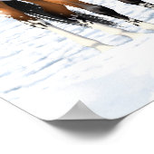 Buckskin Appaloosa Pferde im Schnee Poster (Ecke)