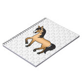 Buckskin Color Horse Cartoon Illustration Notizblock (Linke Seite)