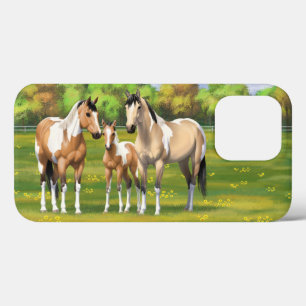 Buckskin Dun Pinto Paint Horses In Summer Pasta Case-Mate iPhone Hülle
