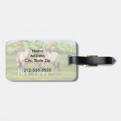 Buckskin Dun Pinto Paint Horses In Summer Pasta Gepäckanhänger (Rückseite horizontal)