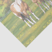 Buckskin Dun Pinto Paint Horses In Summer Pasta Seidenpapier (Ausschnitt)