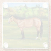 Buckskin Dun Quarter Horse Glasuntersetzer (Rückseite)