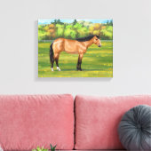 Buckskin Dun Quarter Horse Leinwanddruck (Insitu (Wohnzimmer))