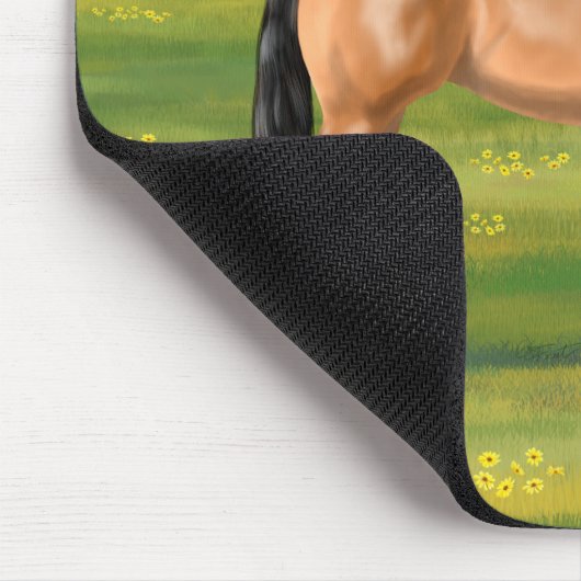 Buckskin Dun Quarter Horse Mousepad (Ecke)
