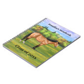 Buckskin Dun Quarter Horse Notizblock (Linke Seite)