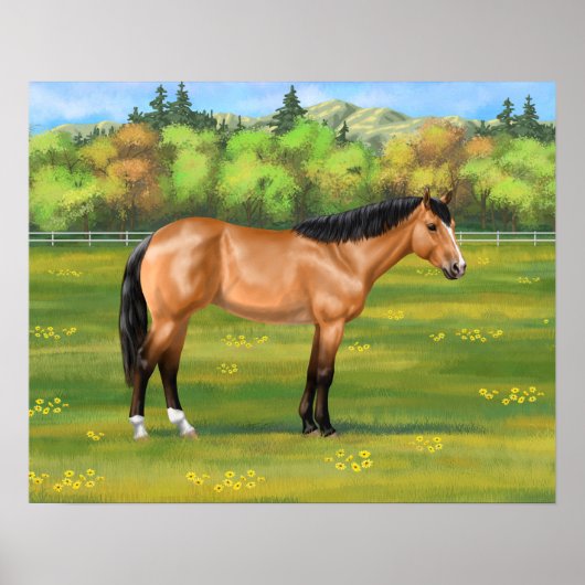 Buckskin Dun Quarter Horse Poster (Vorne)