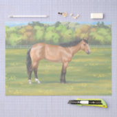 Buckskin Dun Quarter Horse Seidenpapier (Handwerk)