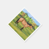 Buckskin Dun Quarter Horse Serviette (Ecke)