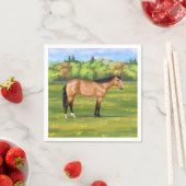 Buckskin Dun Quarter Horse Serviette (Beispiel)