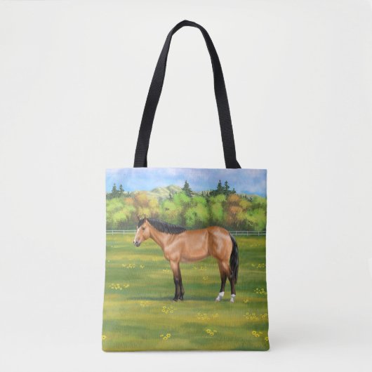 Buckskin Dun Quarter Horse Tasche (Vorderseite)