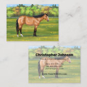 Buckskin Dun Quarter Horse Visitenkarte (Vorne/Hinten)