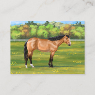 Buckskin Dun Quarter Horse Visitenkarte