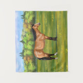 Buckskin Dun Quarter Horse Wandteppich (Vorderseite)