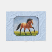 Buckskin Horning Light Blue Fleecedecke (Vorderseite (Horizontal))