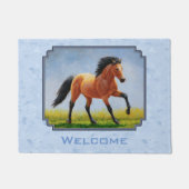 Buckskin Horning Light Blue Fußmatte (Vorderseite)