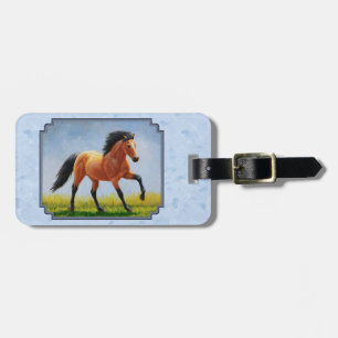 Buckskin Horning Light Blue Gepäckanhänger