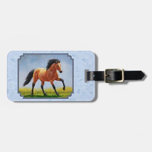 Buckskin Horning Light Blue Gepäckanhänger (Vorderseite horizontal)