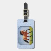 Buckskin Horning Light Blue Gepäckanhänger (Vorderseite vertikal)