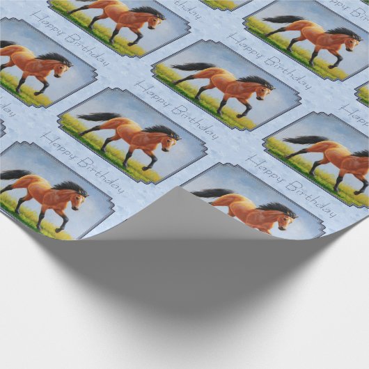 Buckskin Horning Light Blue Geschenkpapier (Ecke)